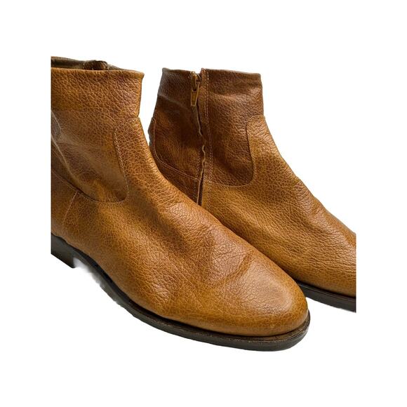 New Beautiful Dutch Designer Fred De La Bretoniere Tan Leather Boots Euro Sz 42 - Picture 1 of 6